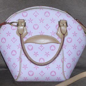 Pink Satchel Hearts And Stars Purse Handbag Shoulder Bag